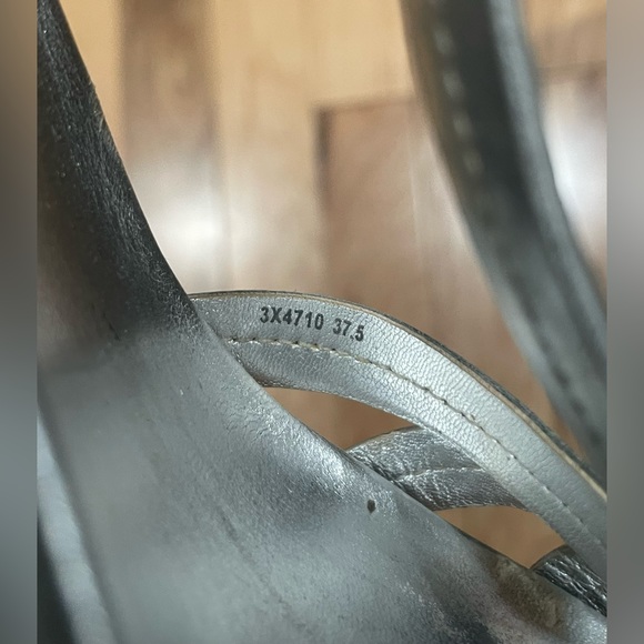 Prada Strappy Metallic Wedges Size 37.5 - Picture 15 of 16